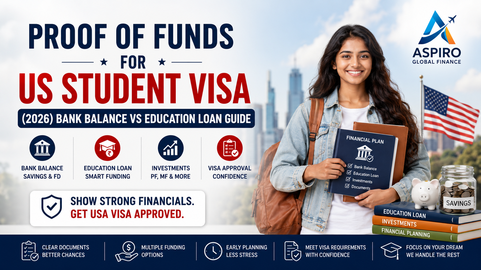 Proof of Funds for USA Visa (2026): Bank Balance vs Education Loan Guide