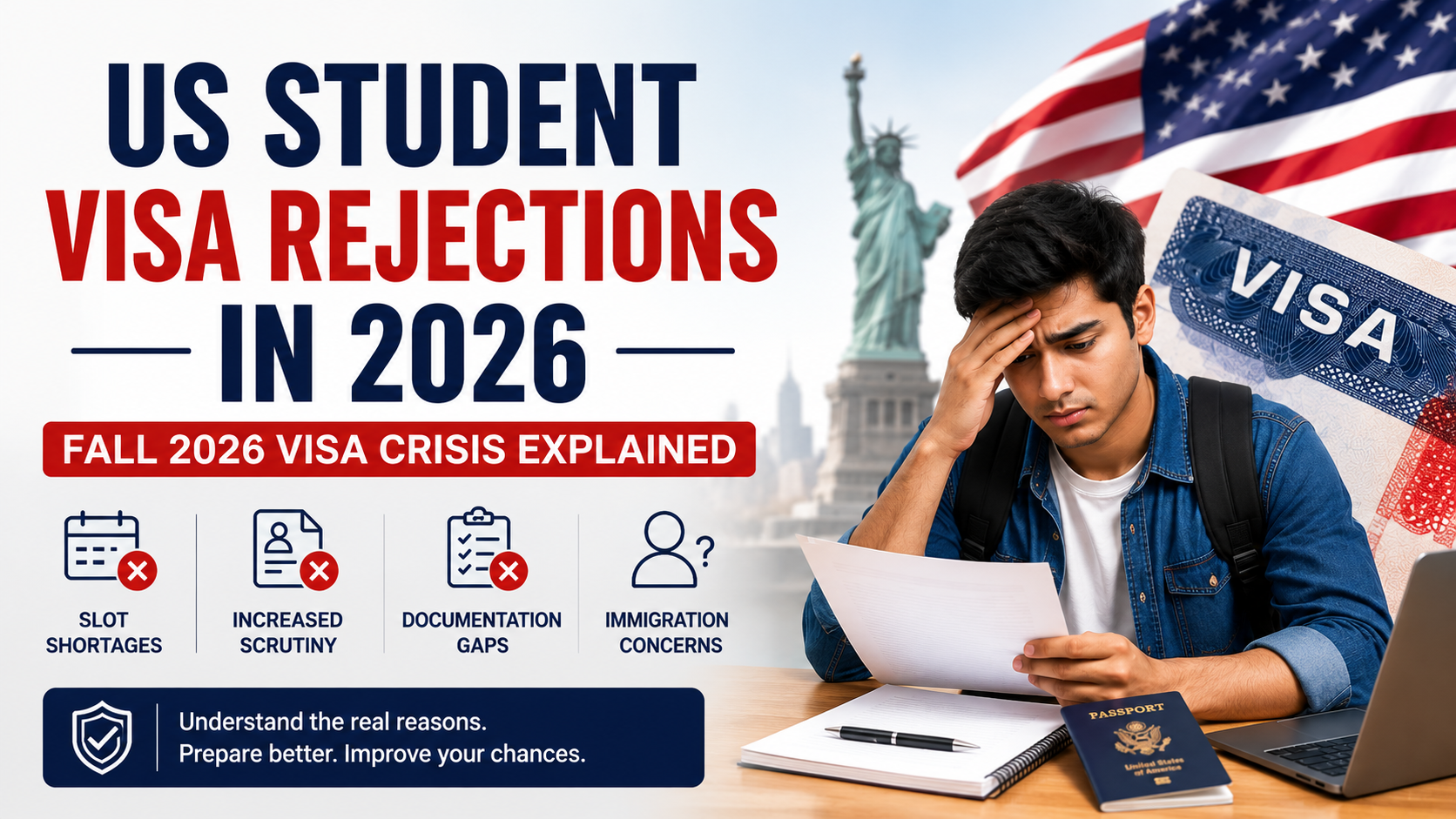 Fall 2026 US Visa Crisis: Why More Indian Students Are Getting Rejected