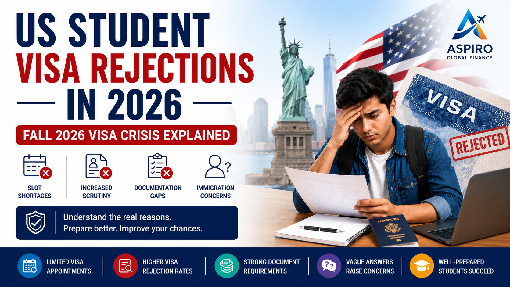 Fall 2026 US Visa Crisis: Why More Indian Students Are Getting Rejected